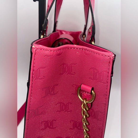 Juicy Couture Nailed it Tote Crossbody Bag and Wallet Hot Pink - Picture 3 of 12